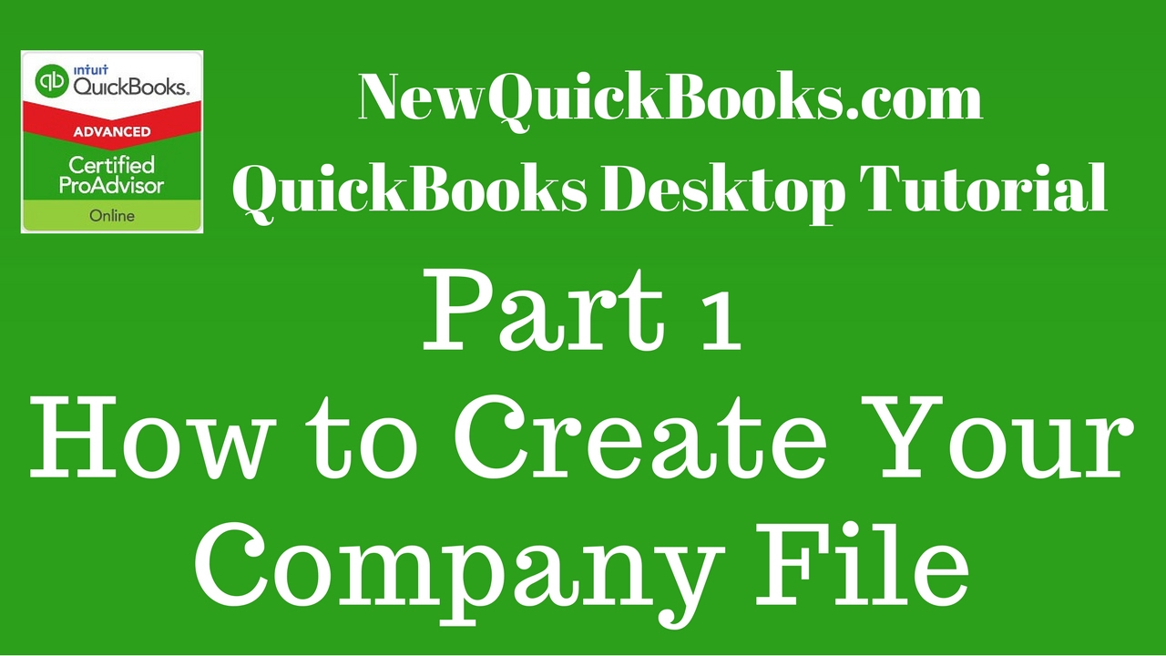 quickbooks 2018 desktop tutorial